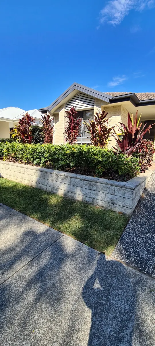 Neatly mown green lawn along a Margate driveway, maintained by Maslens Mowing Services